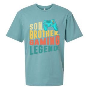 Funny Gamer Son Big Brother Gaming Legend Gift Boys Teenager Sueded Cloud Jersey T-Shirt