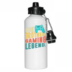 Funny Gamer Son Big Brother Gaming Legend Gift Boys Teenager Aluminum Water Bottle