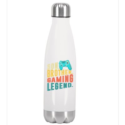 Funny Gamer Son Big Brother Gaming Legend Gift Boys Teenager Stainless Steel Insulated Water Bottle