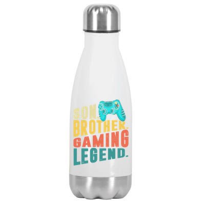 Funny Gamer Son Big Brother Gaming Legend Gift Boys Teenager Stainless Steel Insulated Water Bottle