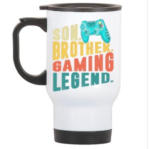 Funny Gamer Son Big Brother Gaming Legend Gift Boys Teenager Stainless Steel Travel Mug