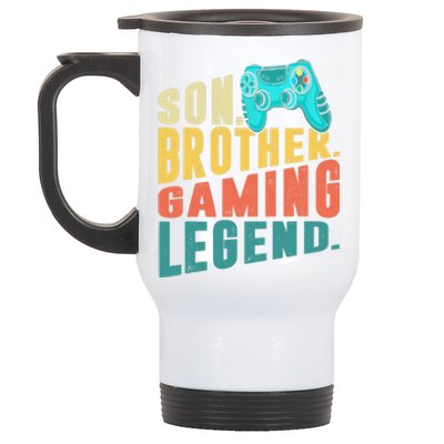 Funny Gamer Son Big Brother Gaming Legend Gift Boys Teenager Stainless Steel Travel Mug