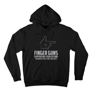 Finger Guns Supporting Your 2nd Amendment Rights Hoodie