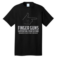 Finger Guns Supporting Your 2nd Amendment Rights Tall T-Shirt