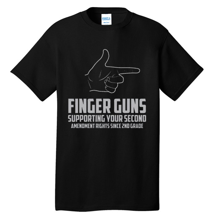 Finger Guns Supporting Your 2nd Amendment Rights Tall T-Shirt