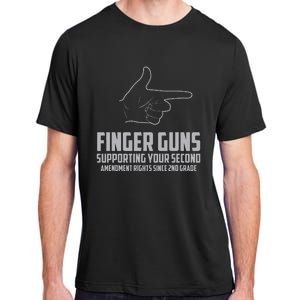 Finger Guns Supporting Your 2nd Amendment Rights Adult ChromaSoft Performance T-Shirt