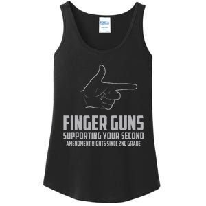 Finger Guns Supporting Your 2nd Amendment Rights Ladies Essential Tank