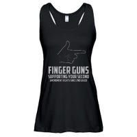 Finger Guns Supporting Your 2nd Amendment Rights Ladies Essential Flowy Tank