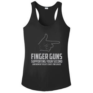 Finger Guns Supporting Your 2nd Amendment Rights Ladies PosiCharge Competitor Racerback Tank