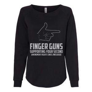 Finger Guns Supporting Your 2nd Amendment Rights Womens California Wash Sweatshirt