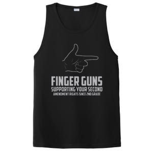 Finger Guns Supporting Your 2nd Amendment Rights PosiCharge Competitor Tank