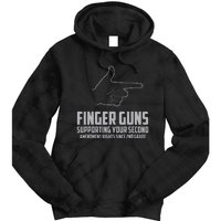 Finger Guns Supporting Your 2nd Amendment Rights Tie Dye Hoodie