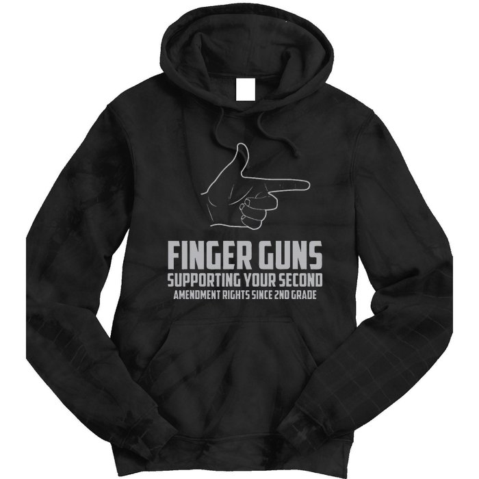 Finger Guns Supporting Your 2nd Amendment Rights Tie Dye Hoodie