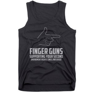 Finger Guns Supporting Your 2nd Amendment Rights Tank Top