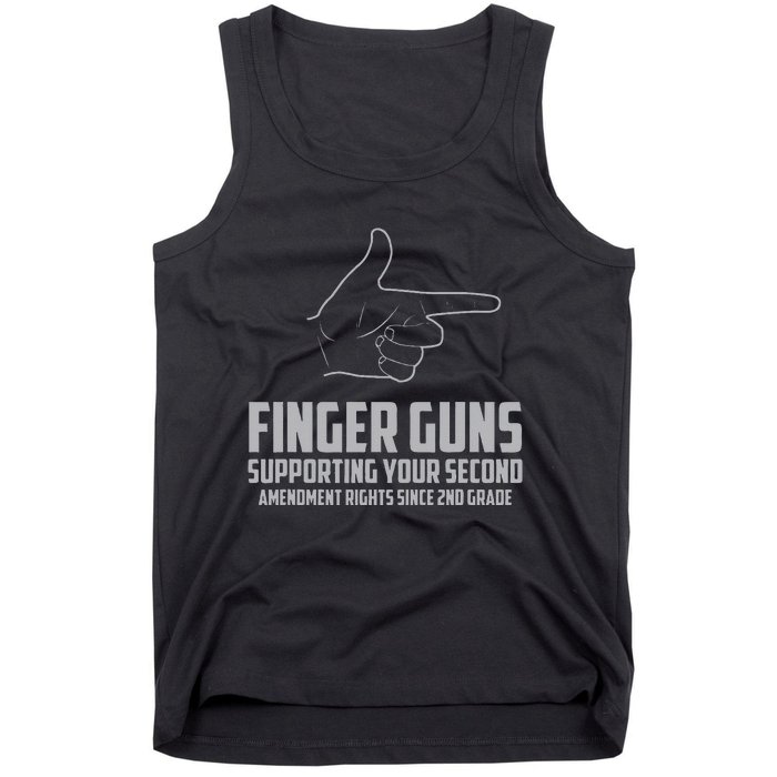 Finger Guns Supporting Your 2nd Amendment Rights Tank Top