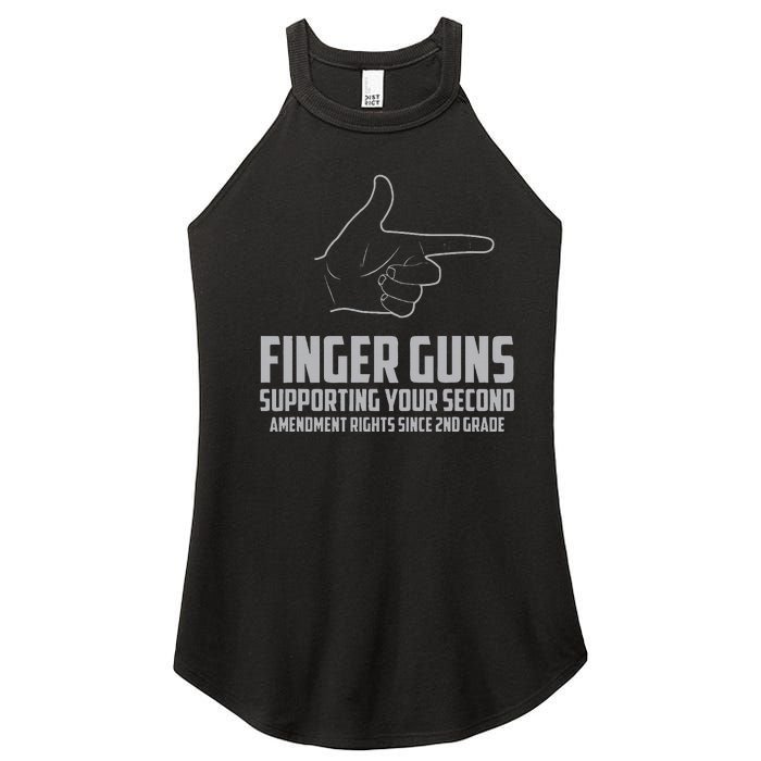 Finger Guns Supporting Your 2nd Amendment Rights Women's Perfect Tri Rocker Tank