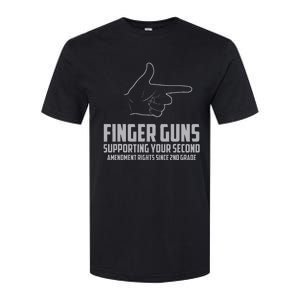 Finger Guns Supporting Your 2nd Amendment Rights Softstyle CVC T-Shirt