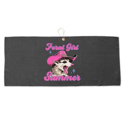 Feral Girl Summer Opossum Large Microfiber Waffle Golf Towel