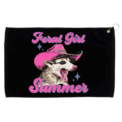 Feral Girl Summer Opossum Grommeted Golf Towel