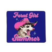 Feral Girl Summer Opossum Mousepad