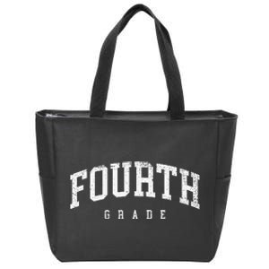 Fourth Grade Squad 4th Grade Team Retro First Day Of School Gift Zip Tote Bag