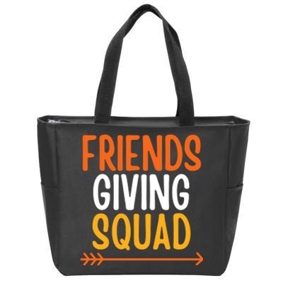 Friends Giving Squad Funny Zip Tote Bag