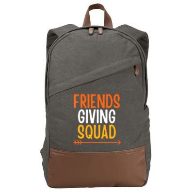 Friends Giving Squad Funny Cotton Canvas Backpack