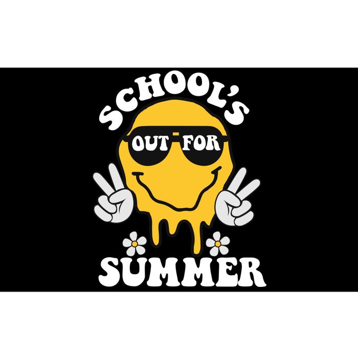 Funny Groovy Schools Out For Summer Graduation Teacher Bumper Sticker