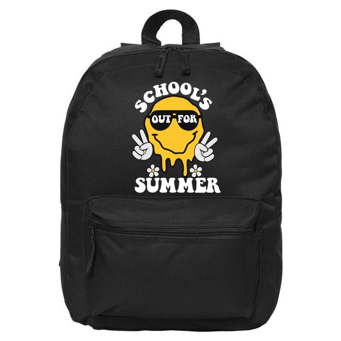 Funny Groovy Schools Out For Summer Graduation Teacher 16 in Basic Backpack