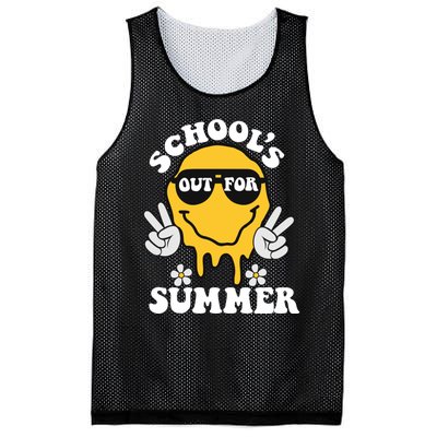 Funny Groovy Schools Out For Summer Graduation Teacher Mesh Reversible Basketball Jersey Tank