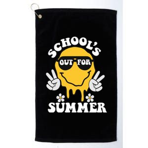 Funny Groovy Schools Out For Summer Graduation Teacher Platinum Collection Golf Towel