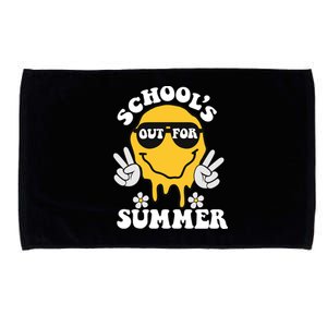 Funny Groovy Schools Out For Summer Graduation Teacher Microfiber Hand Towel