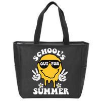 Funny Groovy Schools Out For Summer Graduation Teacher Zip Tote Bag