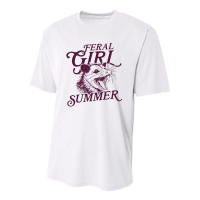 Feral Girl Summer Opossum Vintage Youth Performance Sprint T-Shirt