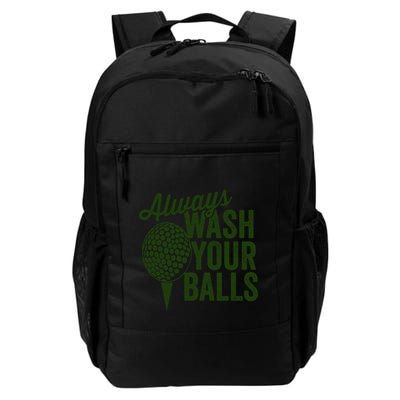 Funny Golf Shirt Always Wash Your Balls Golfing Fathers Day Backpack