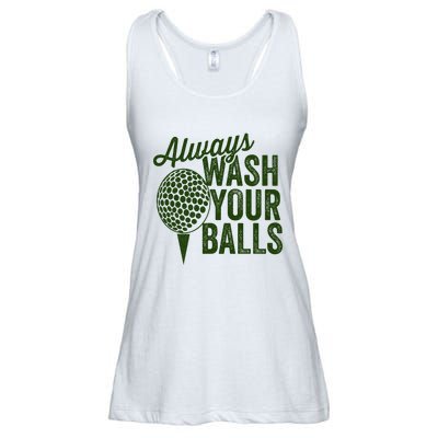 Funny Golf Shirt Always Wash Your Balls Golfing Fathers Day Ladies Essential Flowy Tank