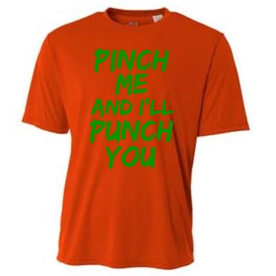 Funny Green St. Patrick's Day Pinch Me And I'll Punch You Cooling Performance Crew T-Shirt