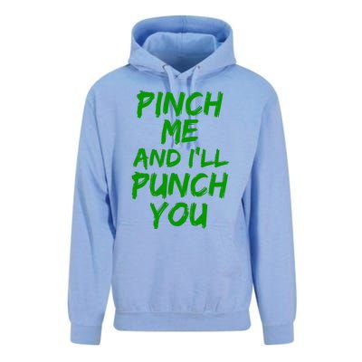 Funny Green St. Patrick's Day Pinch Me And I'll Punch You Unisex Surf Hoodie