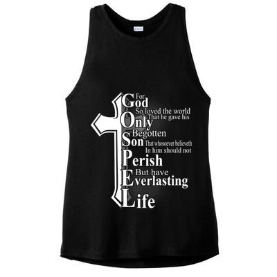 For God So Loved The World That He Gave Ladies PosiCharge Tri-Blend Wicking Tank