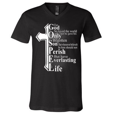 For God So Loved The World That He Gave V-Neck T-Shirt