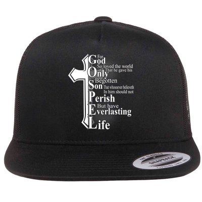 For God So Loved The World That He Gave Flat Bill Trucker Hat