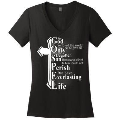 For God So Loved The World That He Gave Women's V-Neck T-Shirt