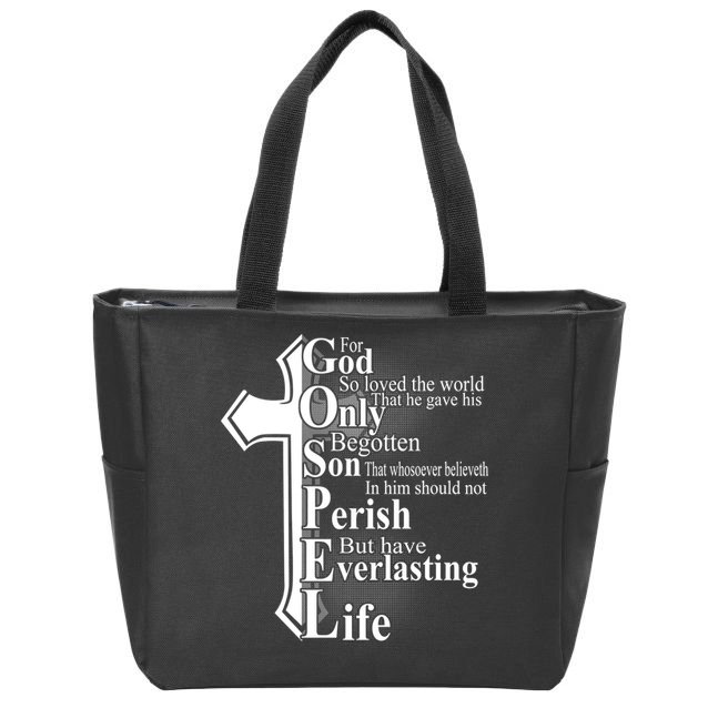 For God So Loved The World That He Gave Zip Tote Bag