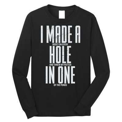 Funny Golf Shirts For Men Women Hole In One Golf Long Sleeve Shirt