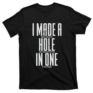 Funny Golf Shirts For Men Women Hole In One Golf T-Shirt