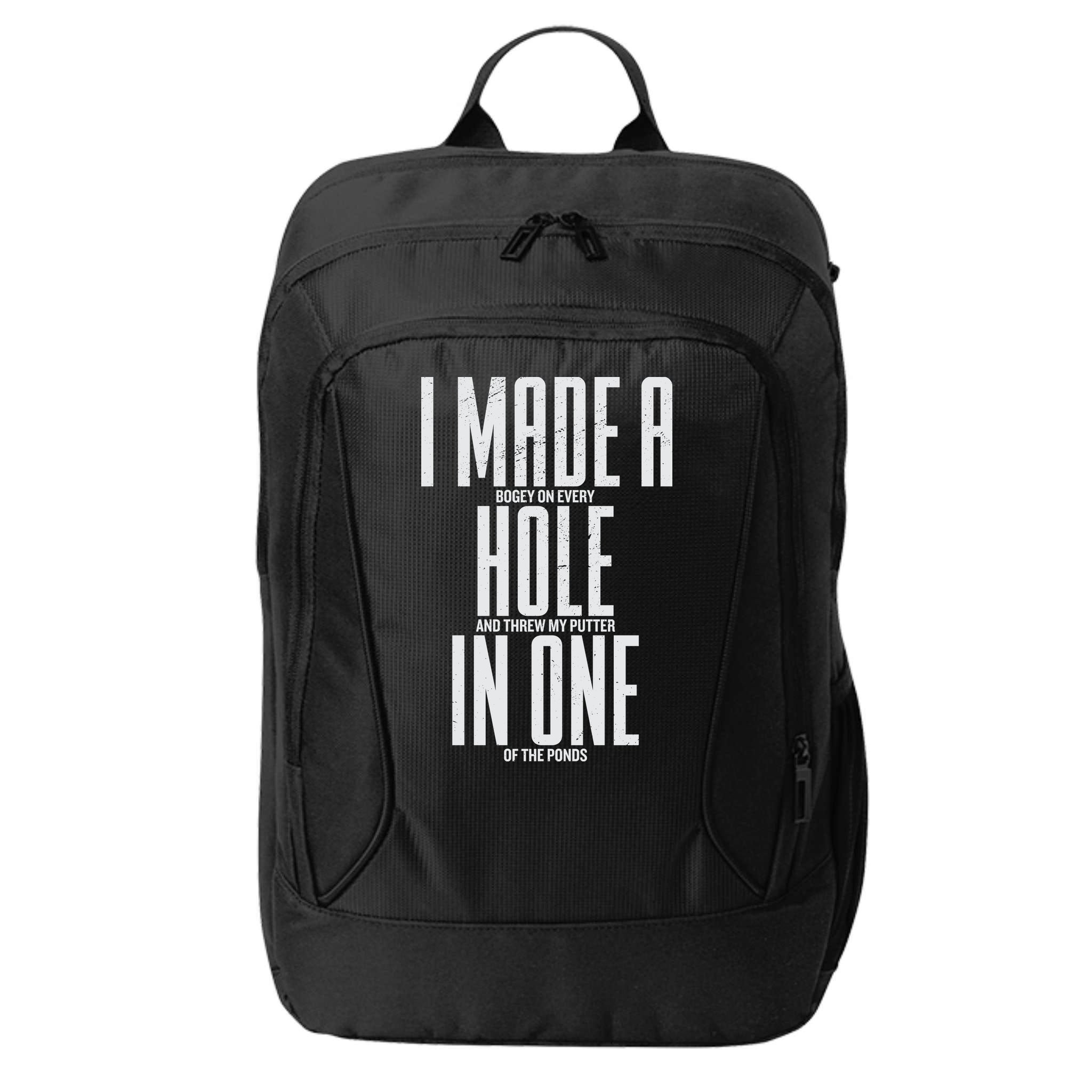 Funny Golf Shirts For Men Women Hole In One Golf City Backpack