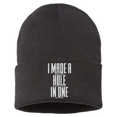 Funny Golf Shirts For Men Women Hole In One Golf Sustainable Knit Beanie