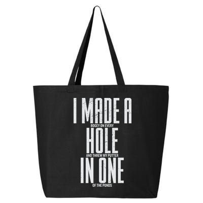 Funny Golf Shirts For Men Women Hole In One Golf 25L Jumbo Tote