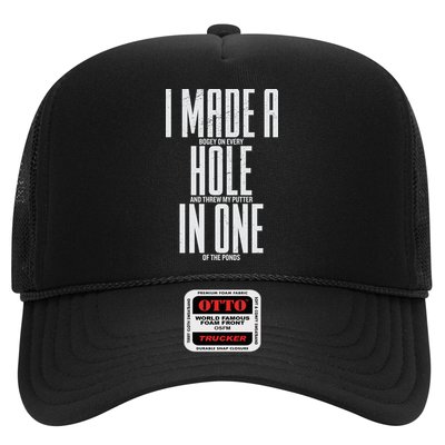 Funny Golf Shirts For Men Women Hole In One Golf Trucker Hat