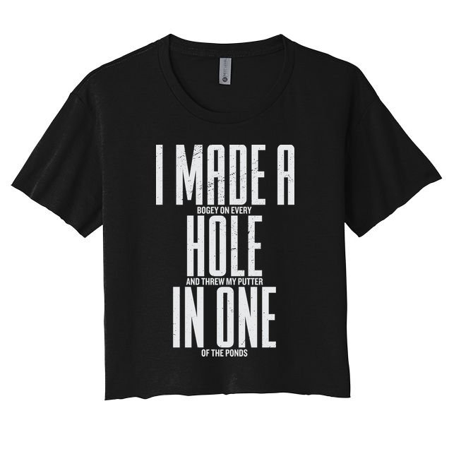 Funny Golf Shirts For Men Women Hole In One Golf Crop Top